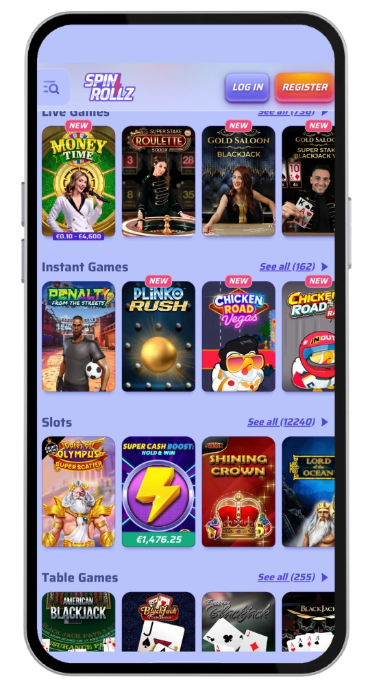 SpinRollz Casino log in